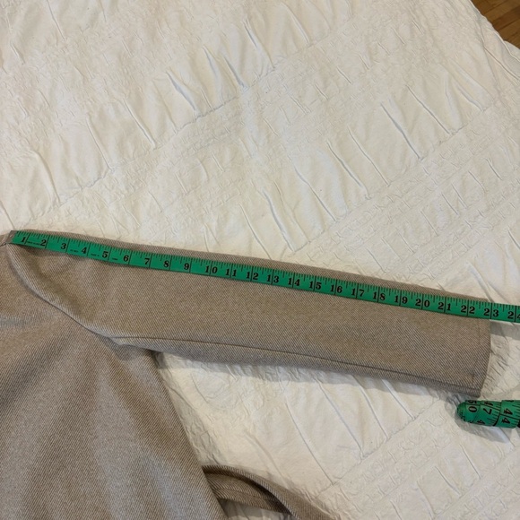 OAK + FORT Women’s Double Faced Belted Coat, Khaki, Size Medium - Picture 8 of 9